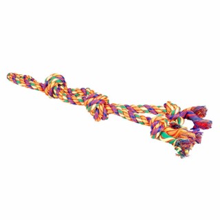 Mordedor Cuerda de Algodon Bucle y 2 Nudos 56cms