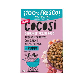 Cocosi Semihumedo Trocitos con Carne para Puppys 1Kg