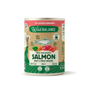 Wild Balance Lata Filosofia BARF Salmon y Ternera con Verduras 400gr