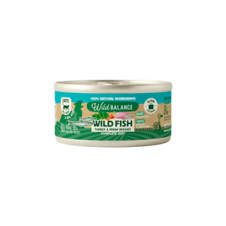 Wild Balance Lata Filosofia BARF para Gatos Pescado y Pavo 120gr