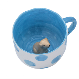 Taza con Perro en el Interior