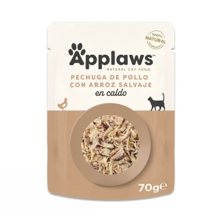Applaws Gato Pouch Pechuga de Pollo con Arroz en Caldo 70gr