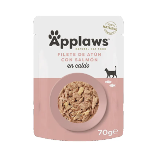 Applaws Gato Pouch Filete de Atun con Salmon en Gelatina 70gr