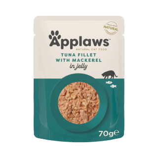 Applaws Gato Pouch Filete de Atun con Caballa en Gelatina 70gr