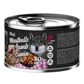Alpha Spirit Albondigas Perro Cordero y Comino 200gr