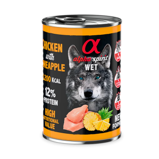 Alpha Spirit Lata Pate Pollo con Piña para Perros 400gr