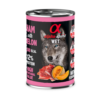 Alpha Spirit Lata Pate Jamon con Melon para Perros 400gr