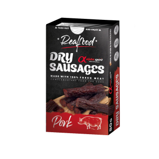 Alpha Spirit Realfood Mini Salchicha Curada de Cerdo 80gr
