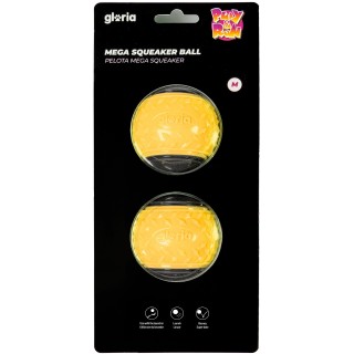 Pelota Mega Squeaker Amarilla 6,35cm (Pack de 2 Uds)