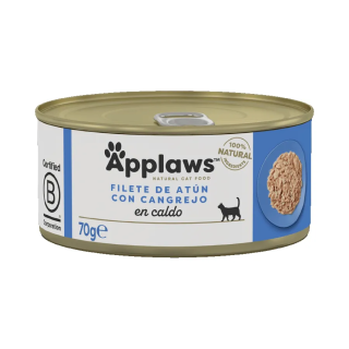 Applaws Gato Lata Atún y Cangrejo en Caldo 70gr