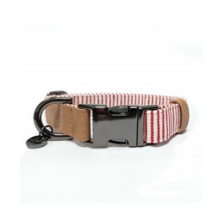 Collar Ajustable para Perros Neptune Rayas Rojas