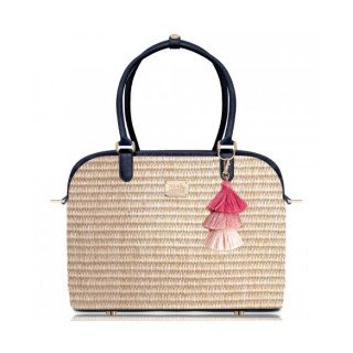 Bolso porta Mascotas Catalina Beige/Azul Marino