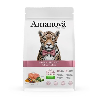 Amanova Pienso Gato esterilizado Salmón y Quinoa 1,5Kg