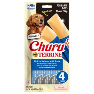 Churu Snack Pure Terrine Rico en Salmon y Atun para Perros Grandes