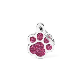 Placa Personalizable Huella Purpurina Rosa