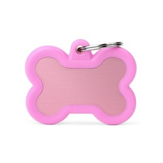 Placa Personalizable Hueso Rosa Goma Rosa