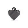Placa Personalizable Corazon Pequeño Laton Negro