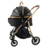 Carrito de transporte para Mascotas Negro