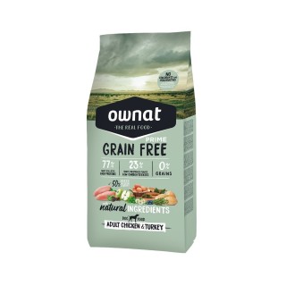 Pienso Ownat Grain Free Prime Pollo y Pavo 3Kg