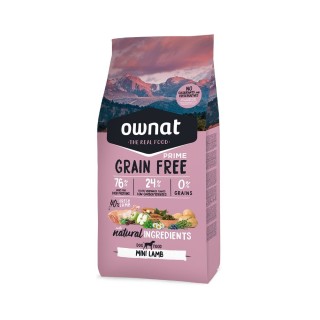 Pienso Ownat Grain Free Prime Mini Adulto Cordero 1Kg