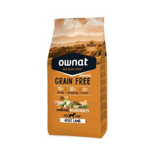 Pienso Ownat Grain Free Prime Cordero 3Kg