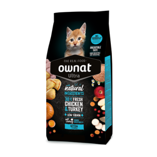 Pienso Ownat Ultra para Gatos Kitten Pollo y Pavo 400gr