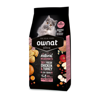 Pienso Ownat Ultra para Gatos Kitten Sterilized Pollo y Pavo 400gr