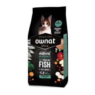 Pienso Ownat Ultra para Gatos Ageing Pescado 3Kg