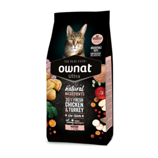 Pienso Ownat Ultra para Gatos Mature Pollo y Pavo 400gr