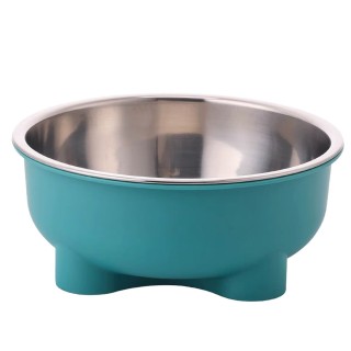 Comedero Doble Inox Antideslizante Menta