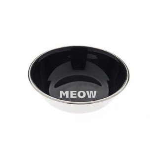 Cuenco Meow Acero Negro 350ml