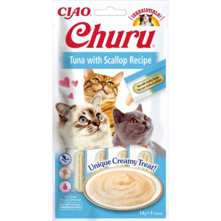 Receta Atun y Vieira Churu Gatos 4x14gr