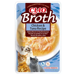 Caldo Pollo y Atun Churu Gatos 40gr