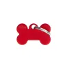 Placa Personalizable Hueso Pequeño Rojo
