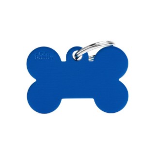 Placa Personalizable Hueso Grande Azul