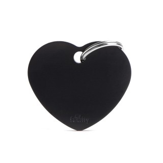 Placa Personalizable Corazon Grande Negro