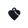 Placa Personalizable Corazon Negro Pequeño