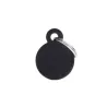 Placa Personalizable Circulo Pequeño Negro