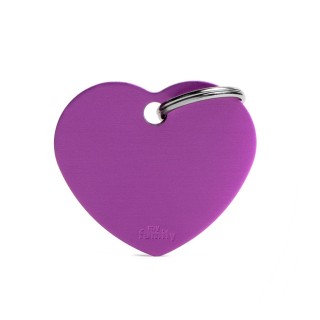 Placa Personalizable Corazon Grande Violeta