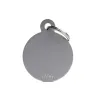 Placa Personalizable Circulo Grande Gris