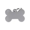 Placa Personalizable Hueso Grande Gris