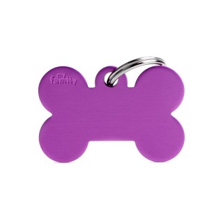 Placa Personalizable Hueso Grande Violeta