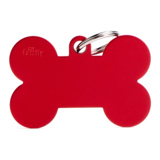 Placa Personalizable Hueso XL Rojo