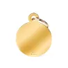 Placa Personalizable Circulo Grande Dorado