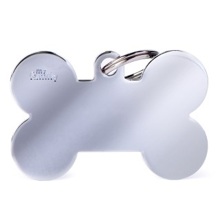 Placa Personalizable Hueso XL Aluminio Cromado