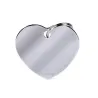 Placa Personalizable Corazon Grande Aluminio Cromado