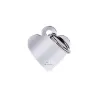 Placa Personalizable Corazon Pequeño Aluminio Cromado