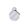 Placa Personalizable Circulo Pequeño Aluminio Cromado