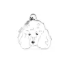Placa Personalizable Caniche Blanco