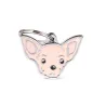 Placa Personalizable Chihuahua Crema